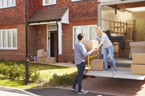 Local removal van and moving team ready for a home move in Hampton
