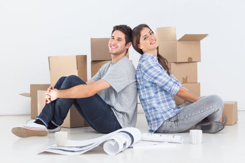 Professional movers loading household items for a Hampton relocation
