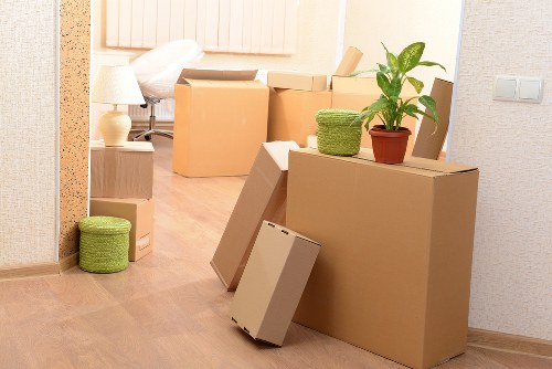 Loading household furniture into a hire truck in Hampton