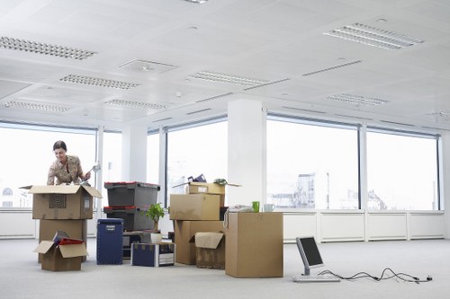 Local van service supporting a small office move in Hampton